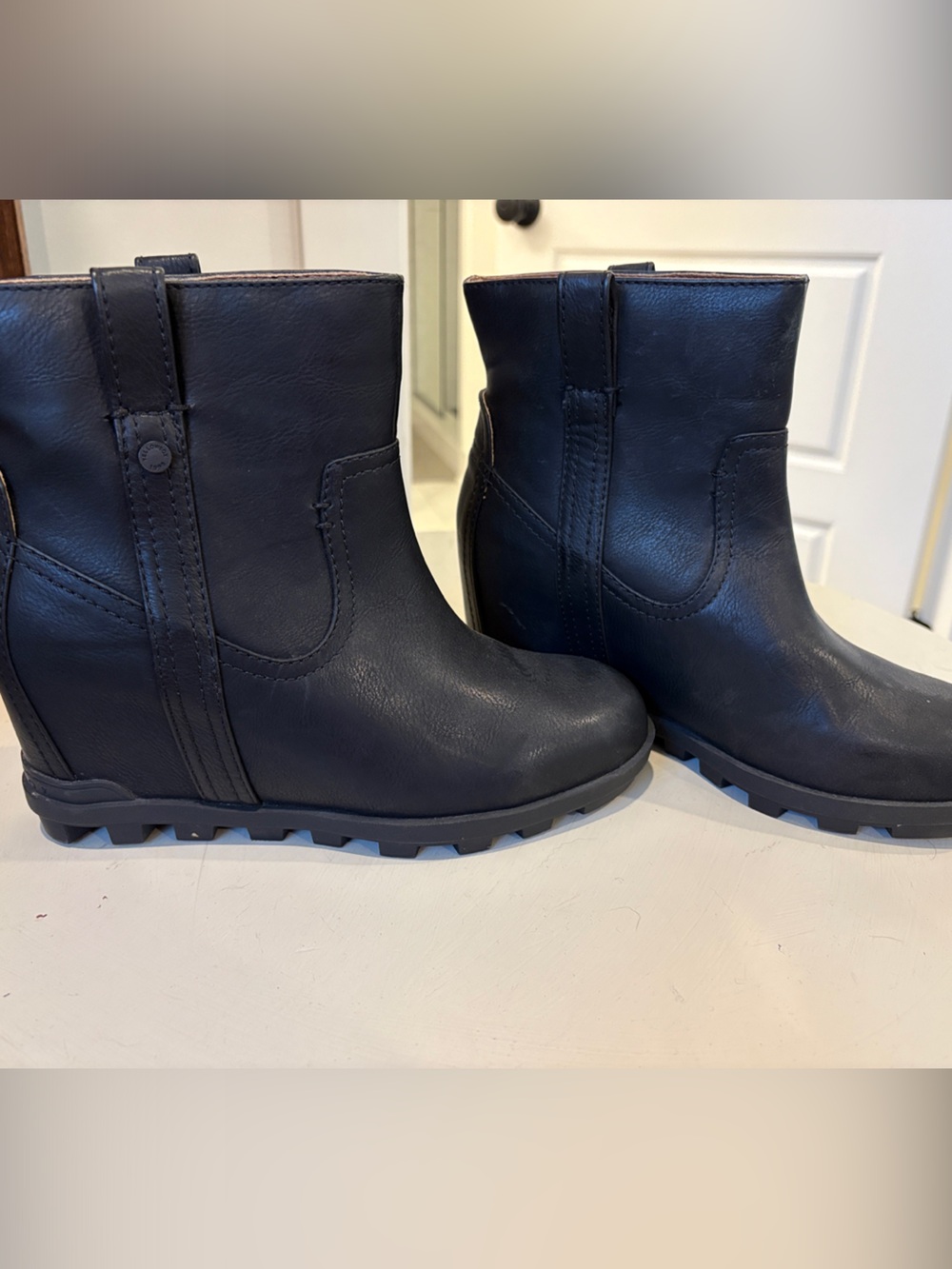 Yellow Box Men's Black Ankle Boots with Lug Sole